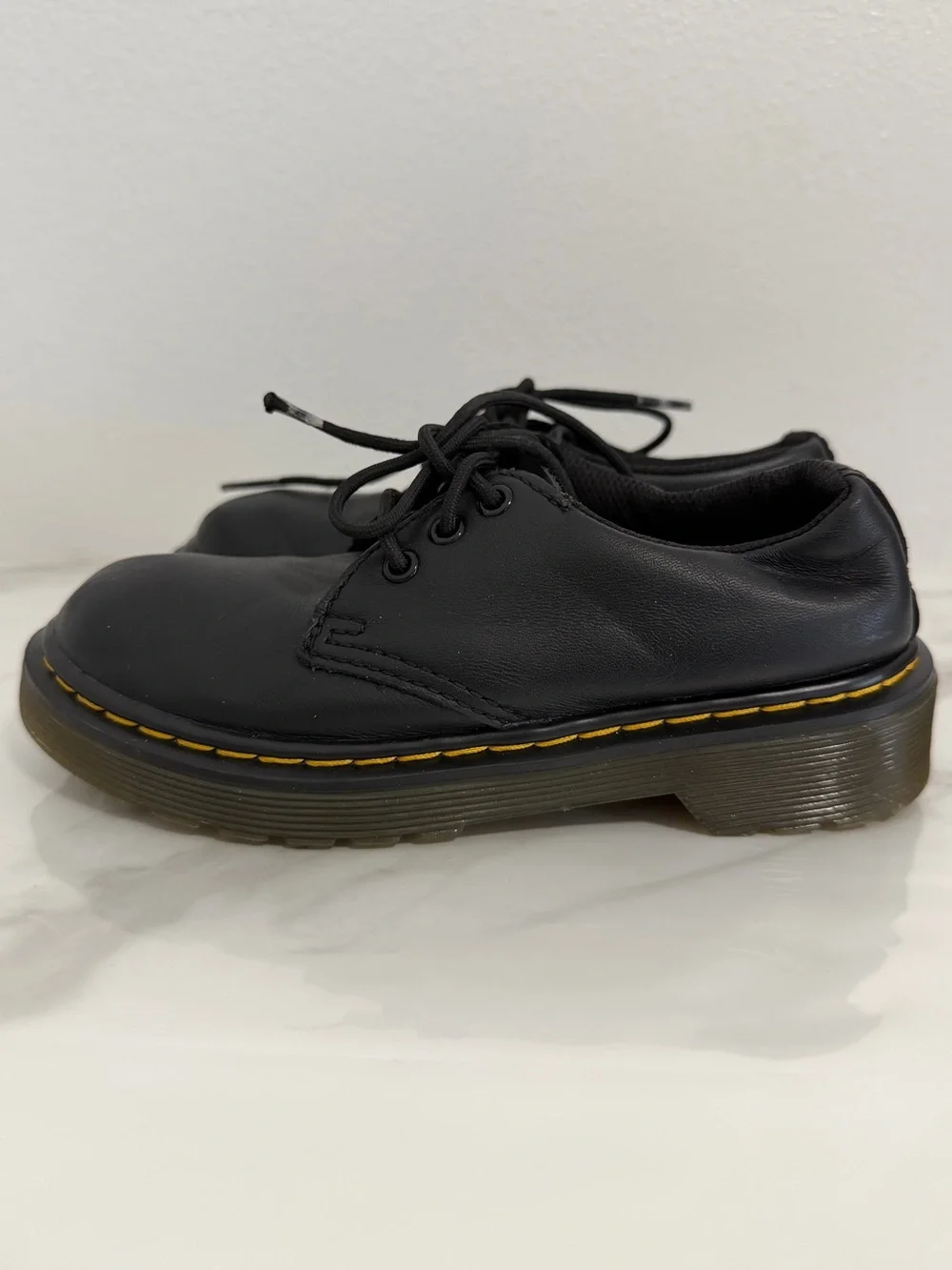De.Martens Youth 1461 black leather shoes lace up size 12 Uk11